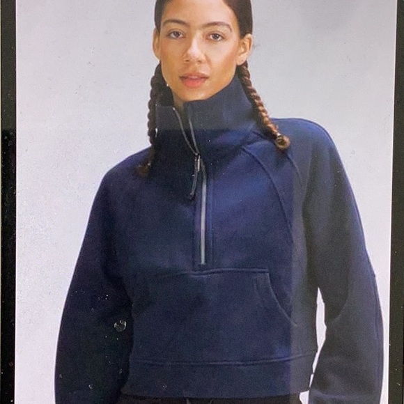 Lululemon Scuba Funnel neck half zip Navy Sweatshirt(M/L) - Picture 7 of 9